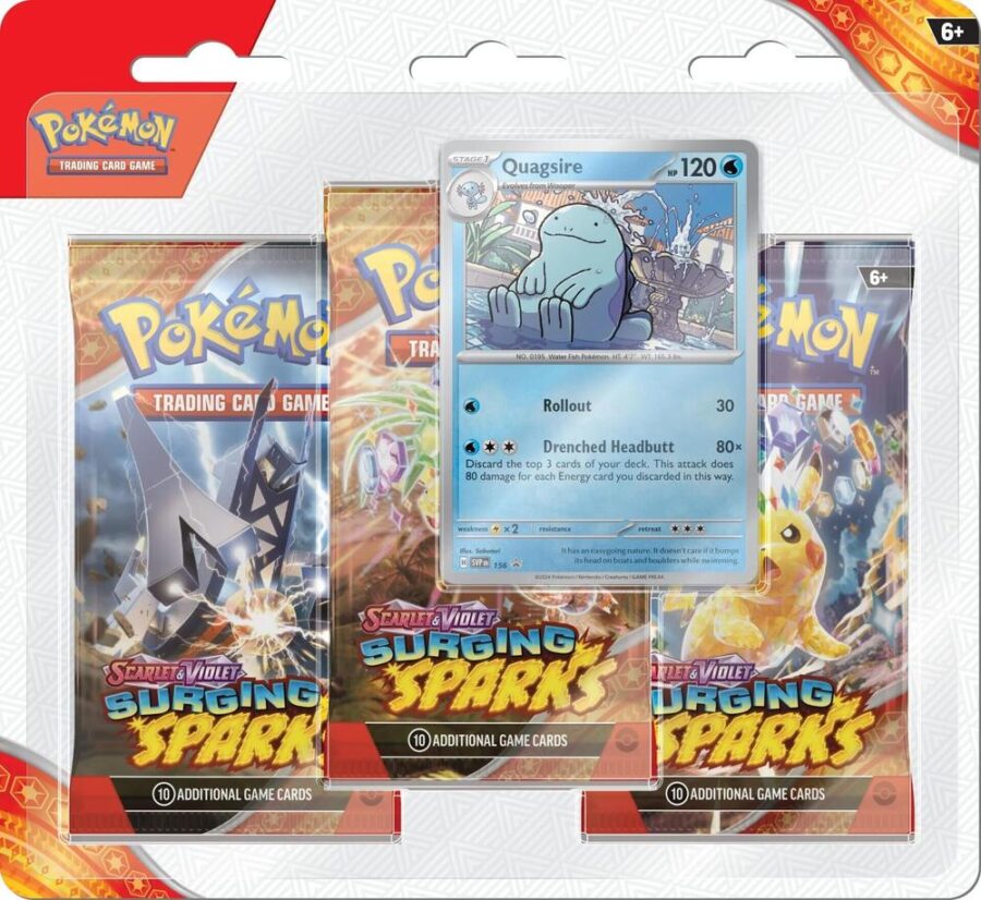 Pokémon SV08 Surging Sparks 3-Pack Blisters - Quagsire